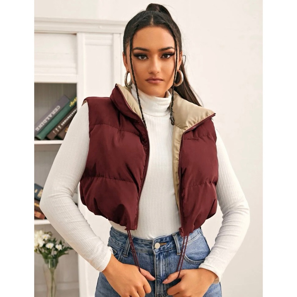 Cropped Puffer Vest